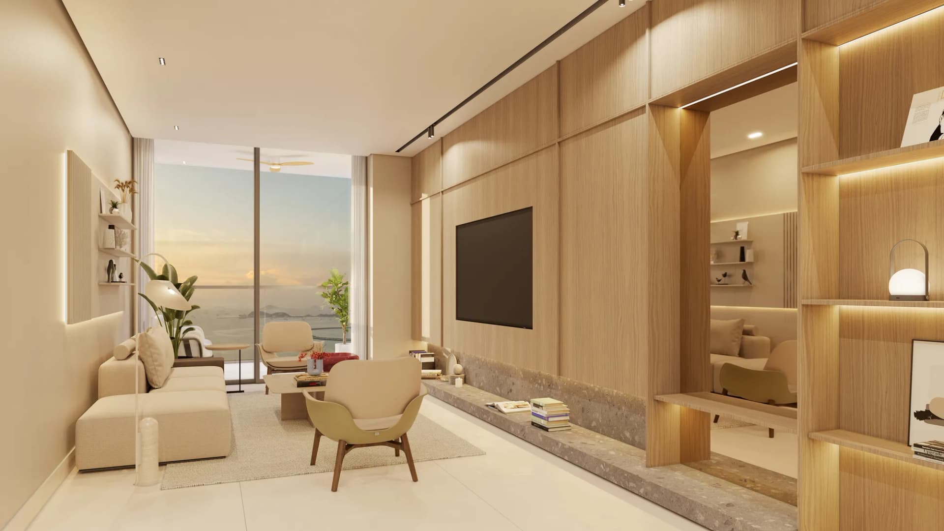Sala — apartamento en PH Costanera Aqua