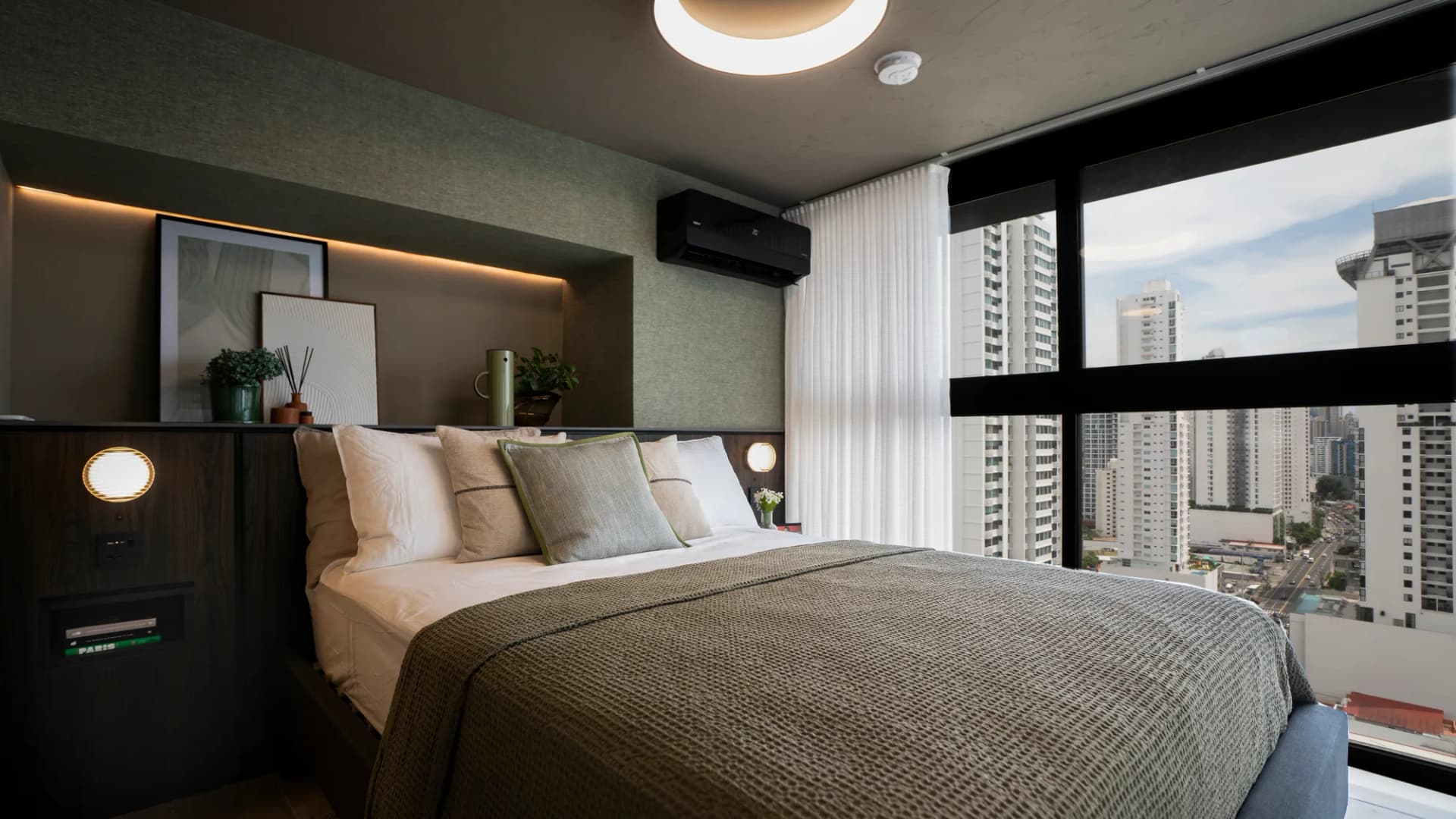 Habitación con vista a la ciudad en PH Dovle Cincuentenario