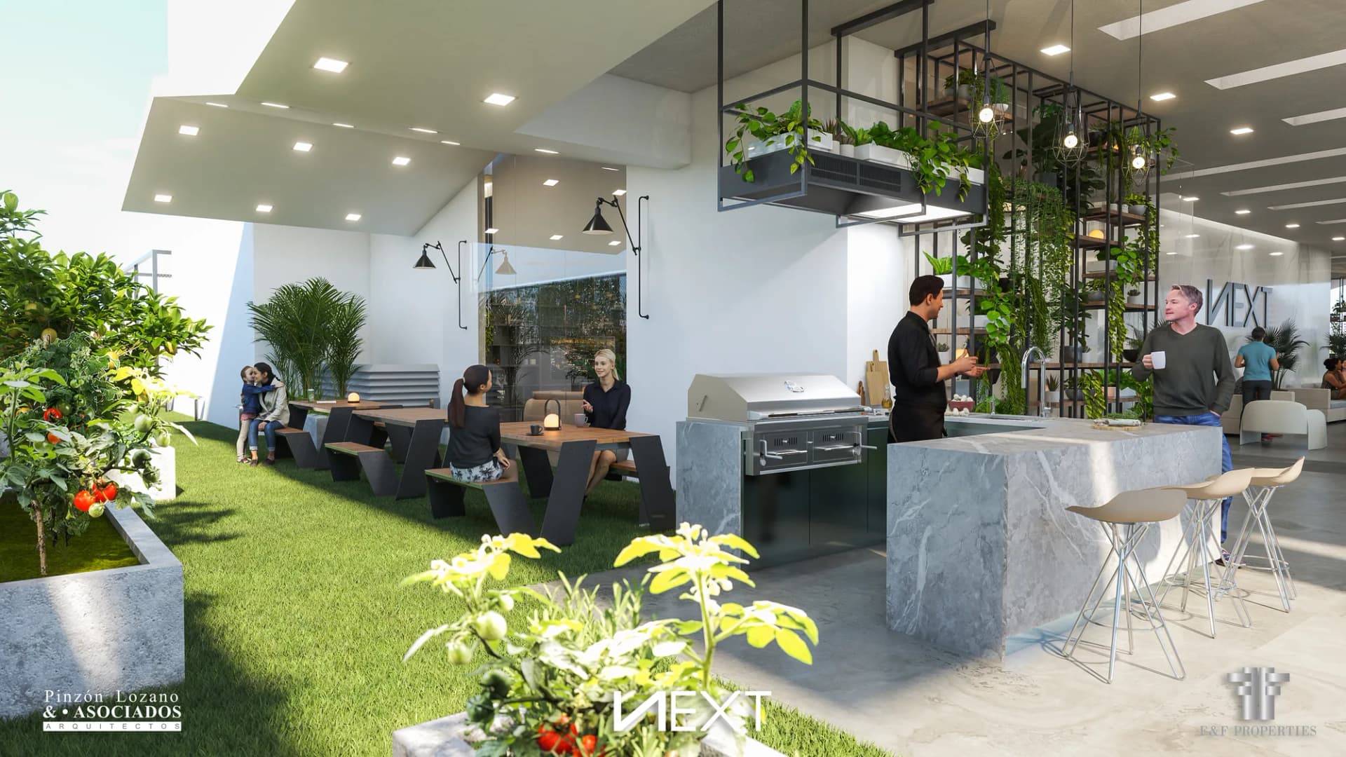 Chef's Kitchen y huerto urbano en PH Next
