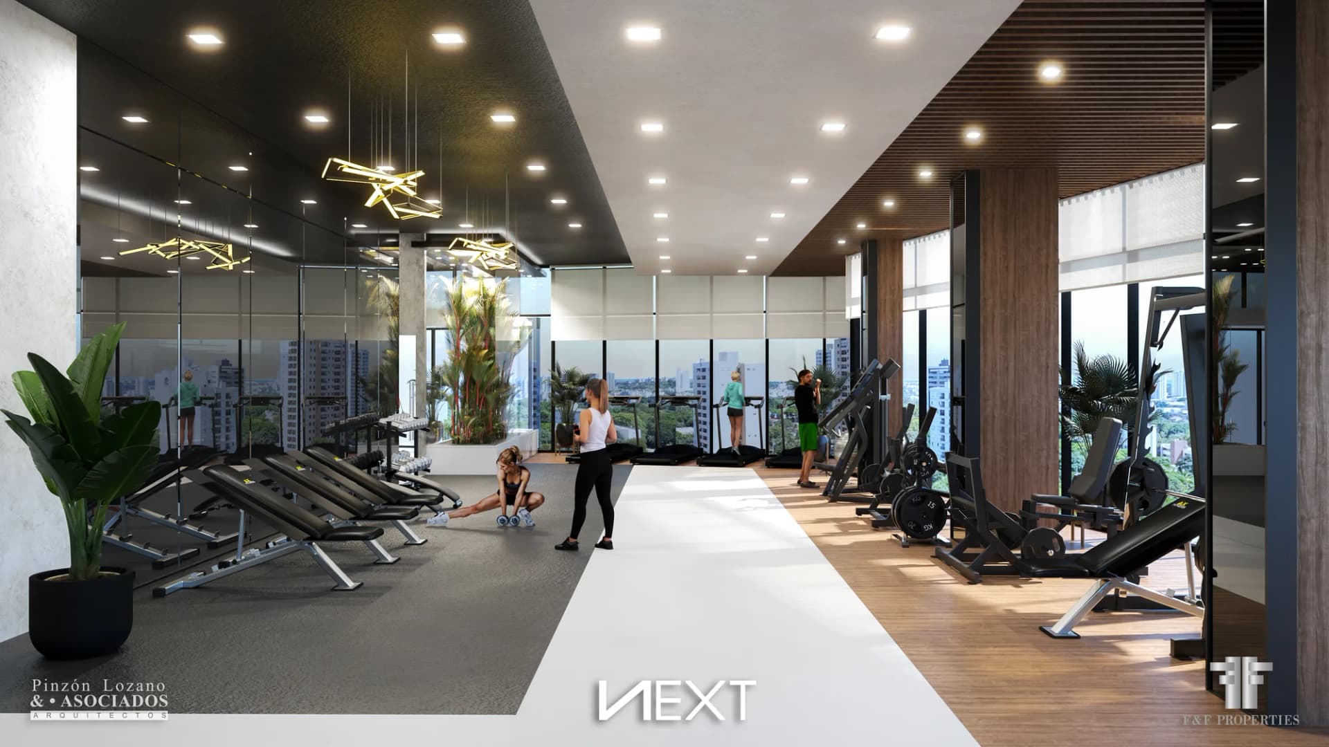 Gimnasio completamente equipado en PH Next