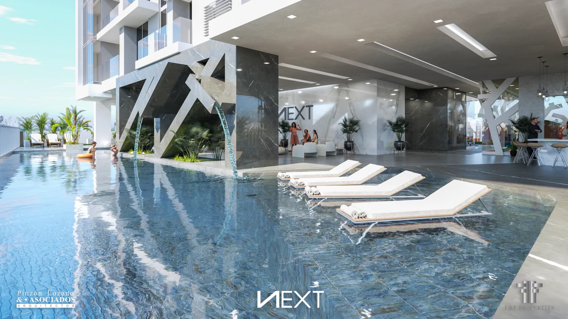 Piscina climatizada con jacuzzi en PH Next