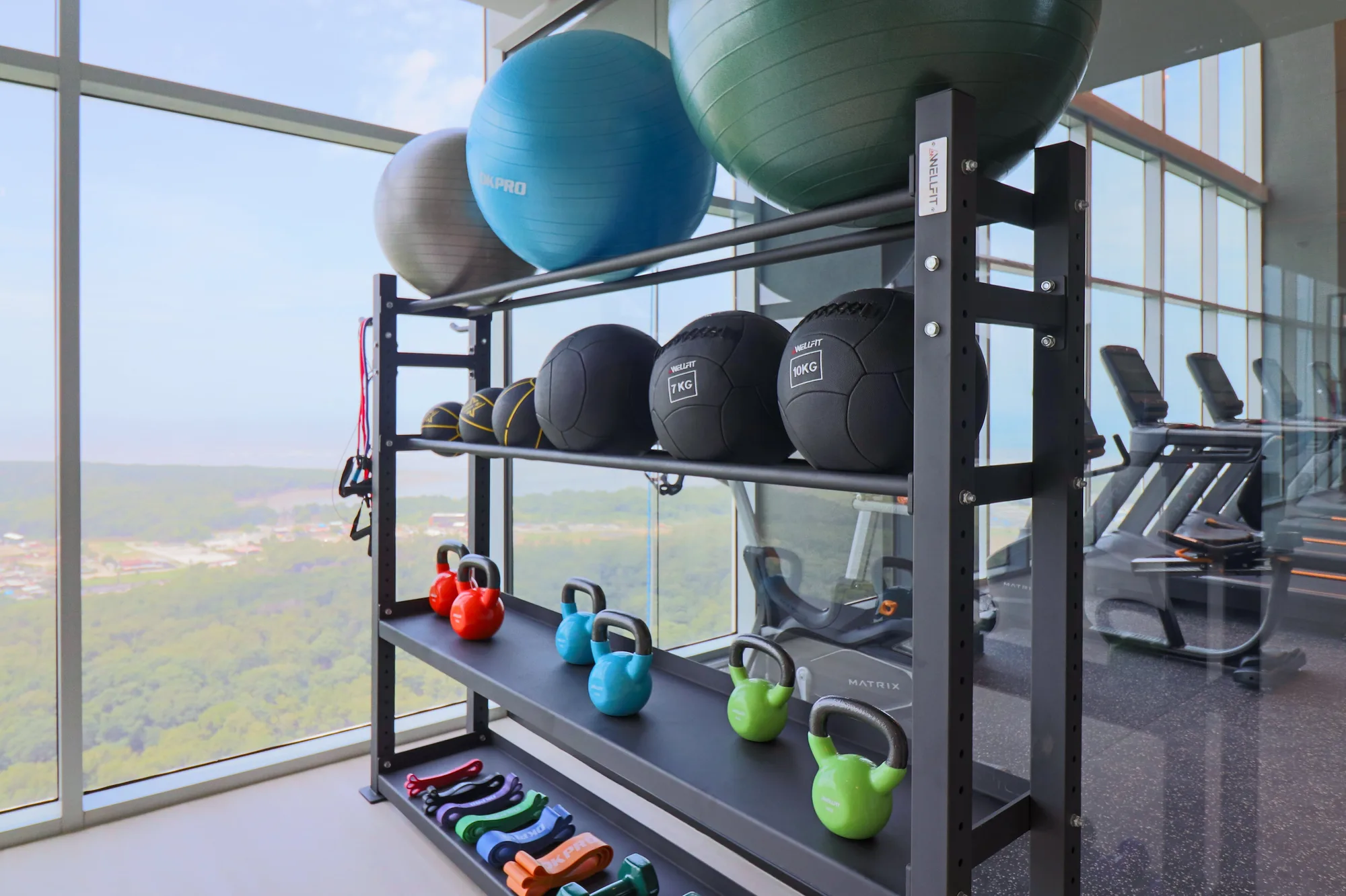 Equipamiento funcional del gimnasio en THE IVY