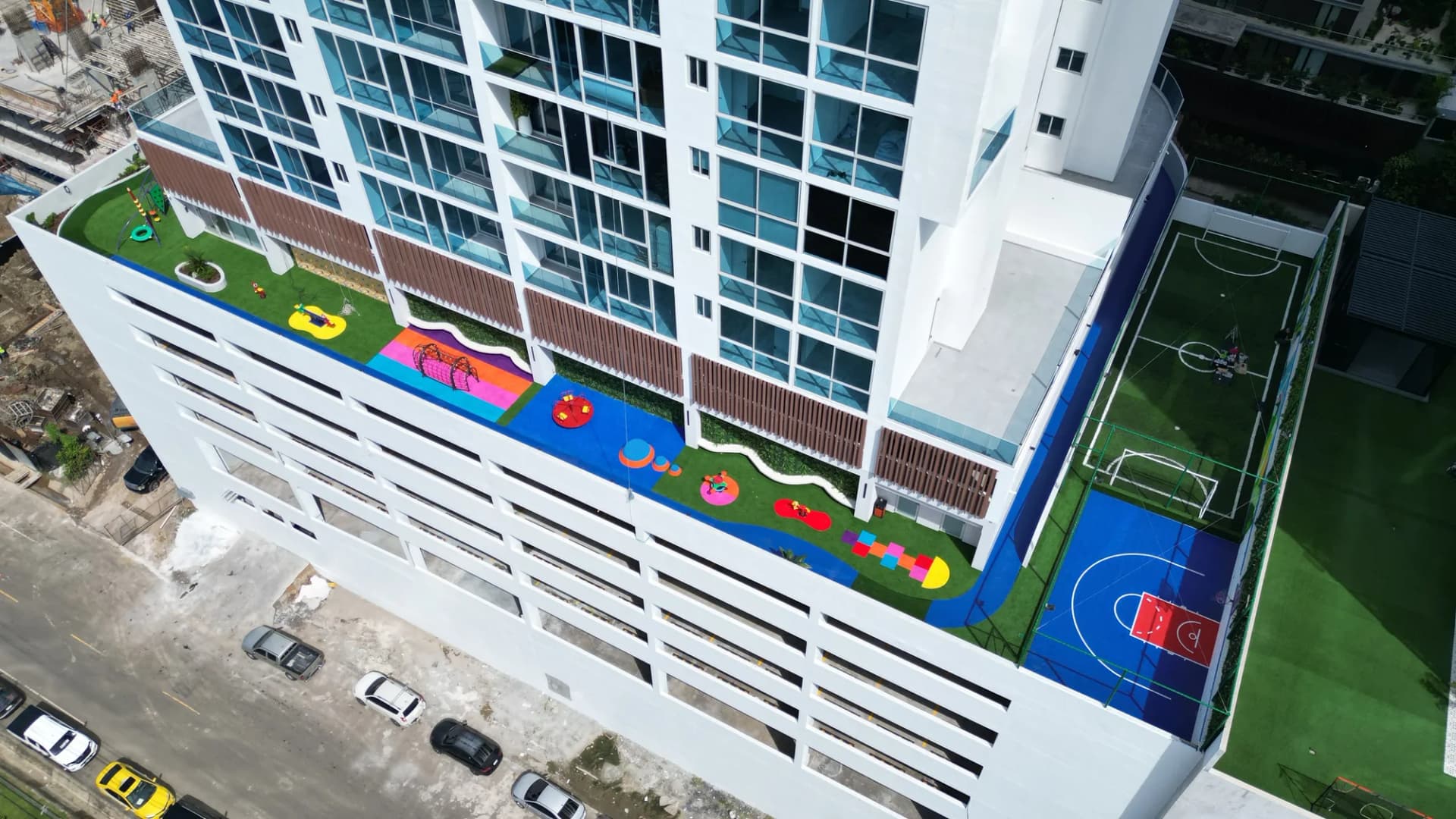 Vista aérea del proyecto THE IVY en Santa María, Ciudad de Panamá